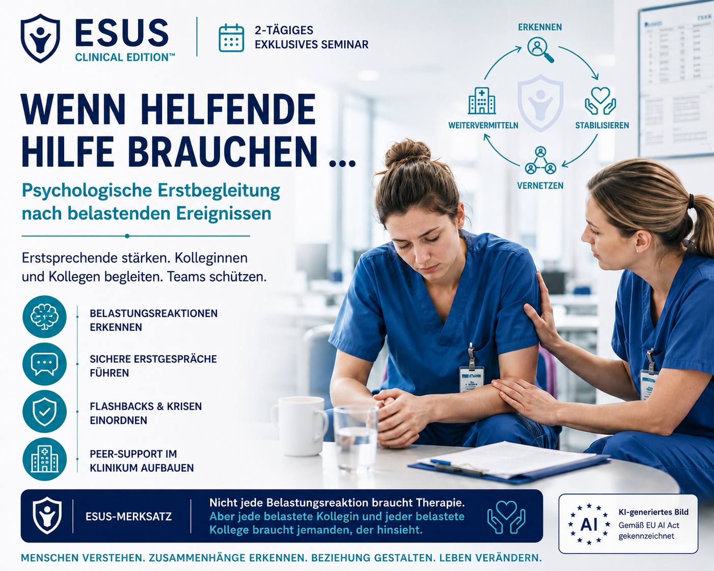 Wenn Helfende Hilfe brauchen. Psychologische Erstbegleitung nach belastenden Ereignissen